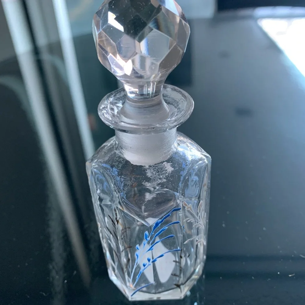 Antique hand painted Victorian bottle